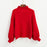 Half Turtleneck Lantern Sleeve Sweater Loose Slim Looking Base Knitwear