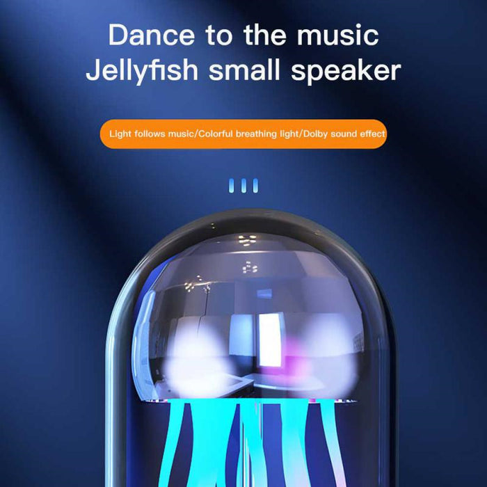 Creative 3in1 Colorful Jellyfish Lamp With Clock Luminous Portable Stereo Breathing Light Smart Decoration Bluetooth-compatible Speaker